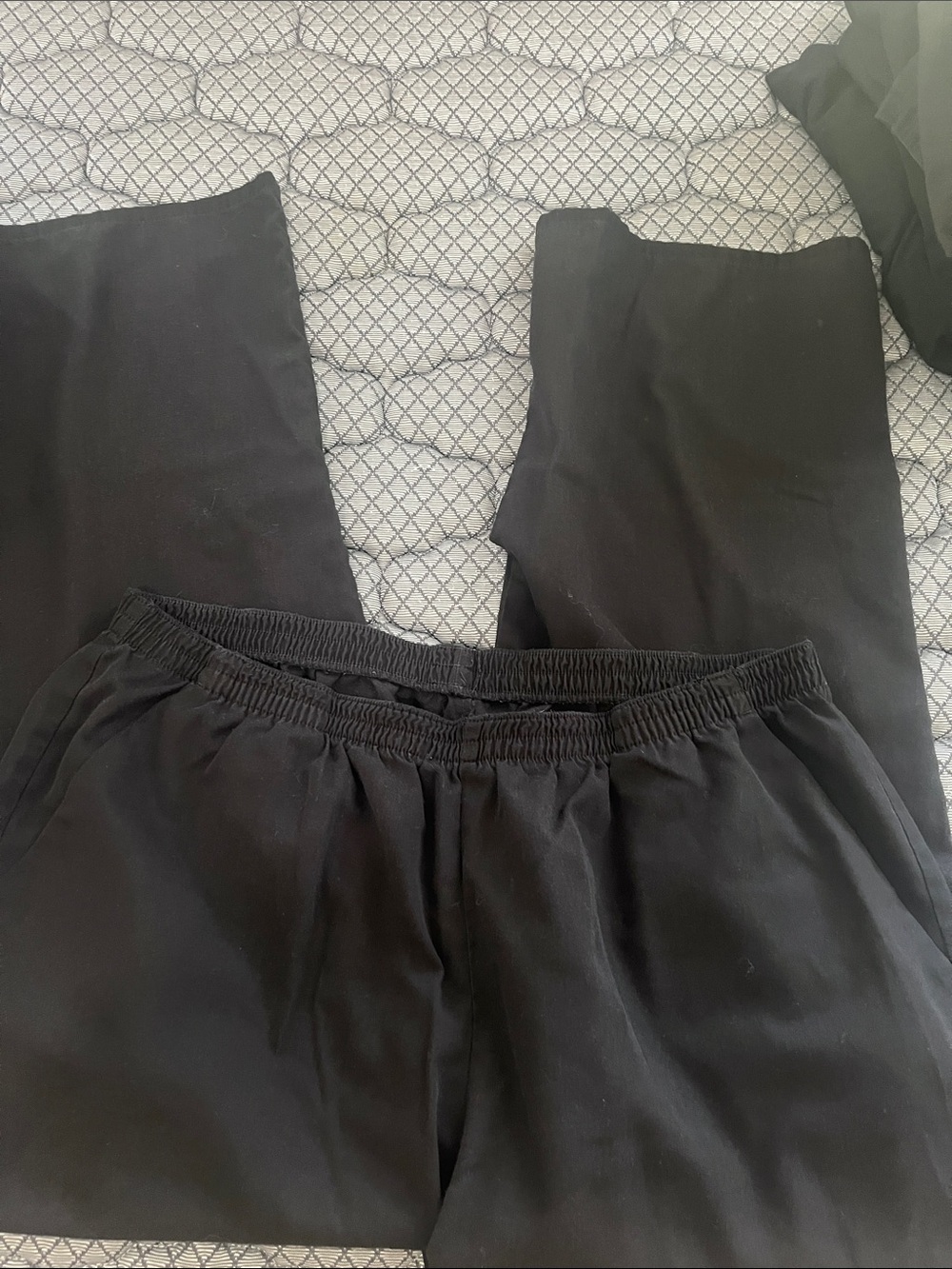 Black XL petite scrub pants